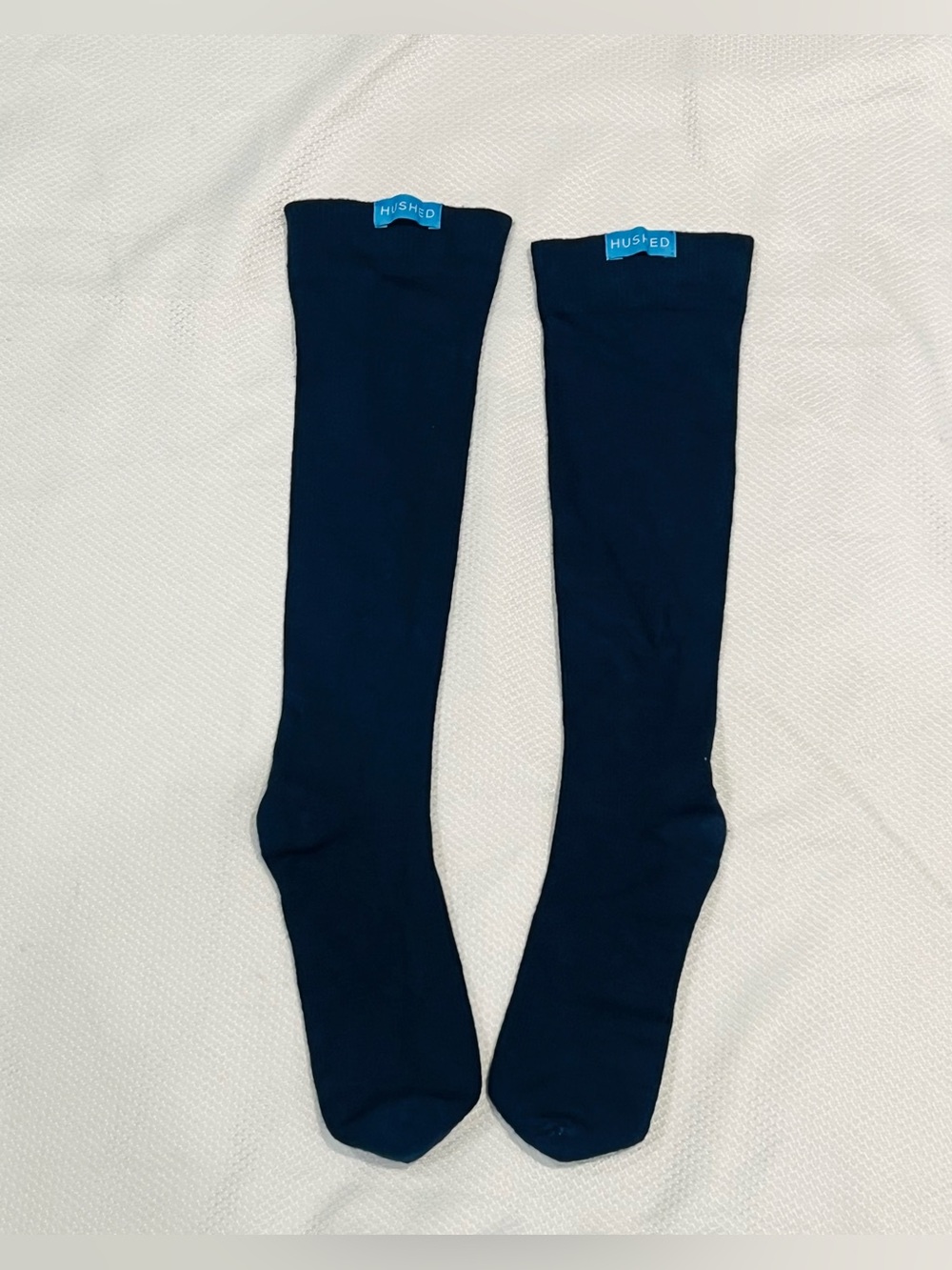 New, Hushed Knee High Compression Socks Blue Unisex Large 15-20 mmHg Eucalyptus
